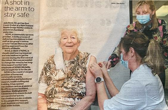 Josephine Gagan vaccination
